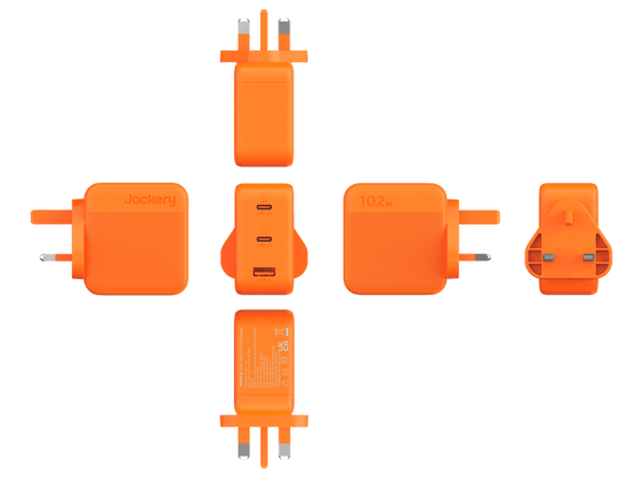 Jackery Chargeur Rapide GaN 102W à 3 Ports