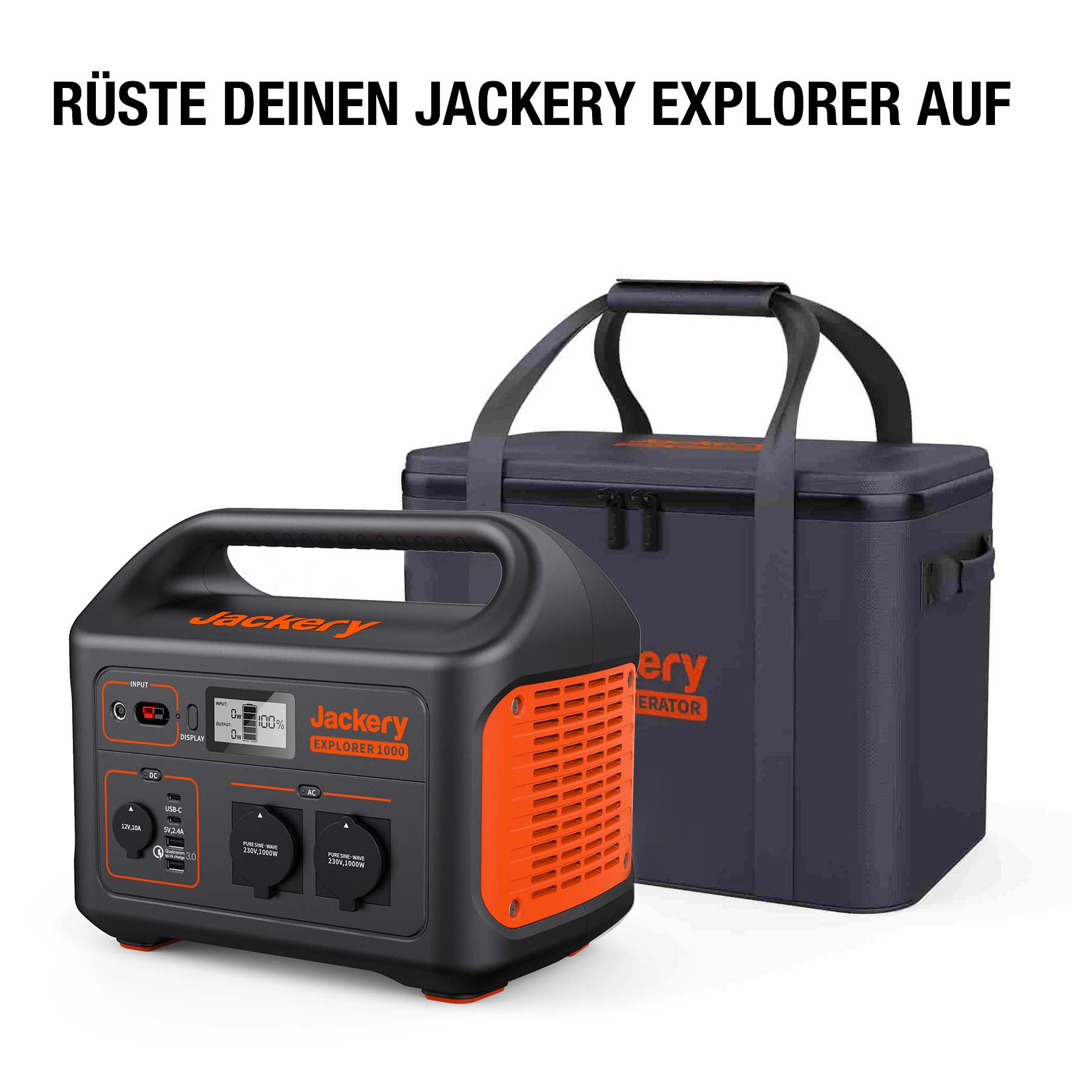 Jackery Sac de transport pour Explorer 2000 v2/1000 v2/1000 Pro (M)