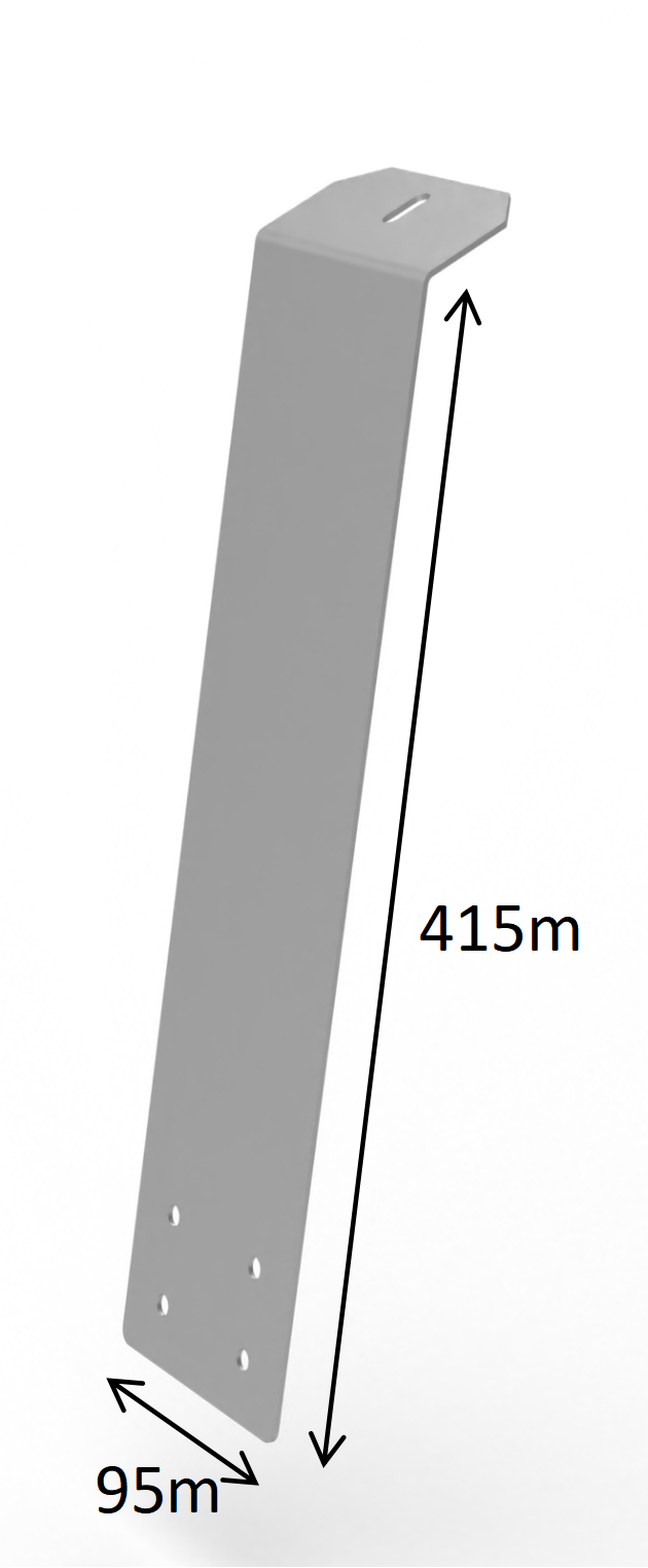 Support de panneau solaire pour toit plat et jardin pour 1 panneau