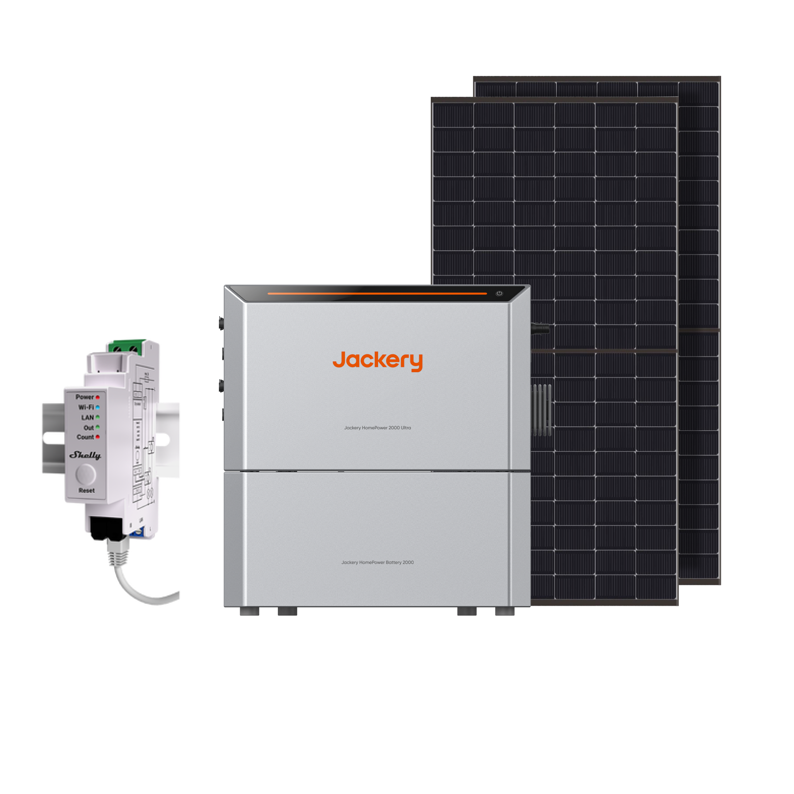 Jackery HomePower 2000 Ultra + Panneaux bifaciaux Kit solaire avec batterie