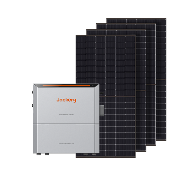 Jackery HomePower 2000 Ultra + Panneaux bifaciaux Kit solaire avec batterie