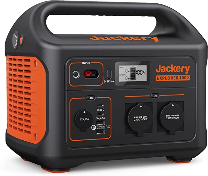 Jackery Explorer 1000 station énergique portable (Reconditionné)