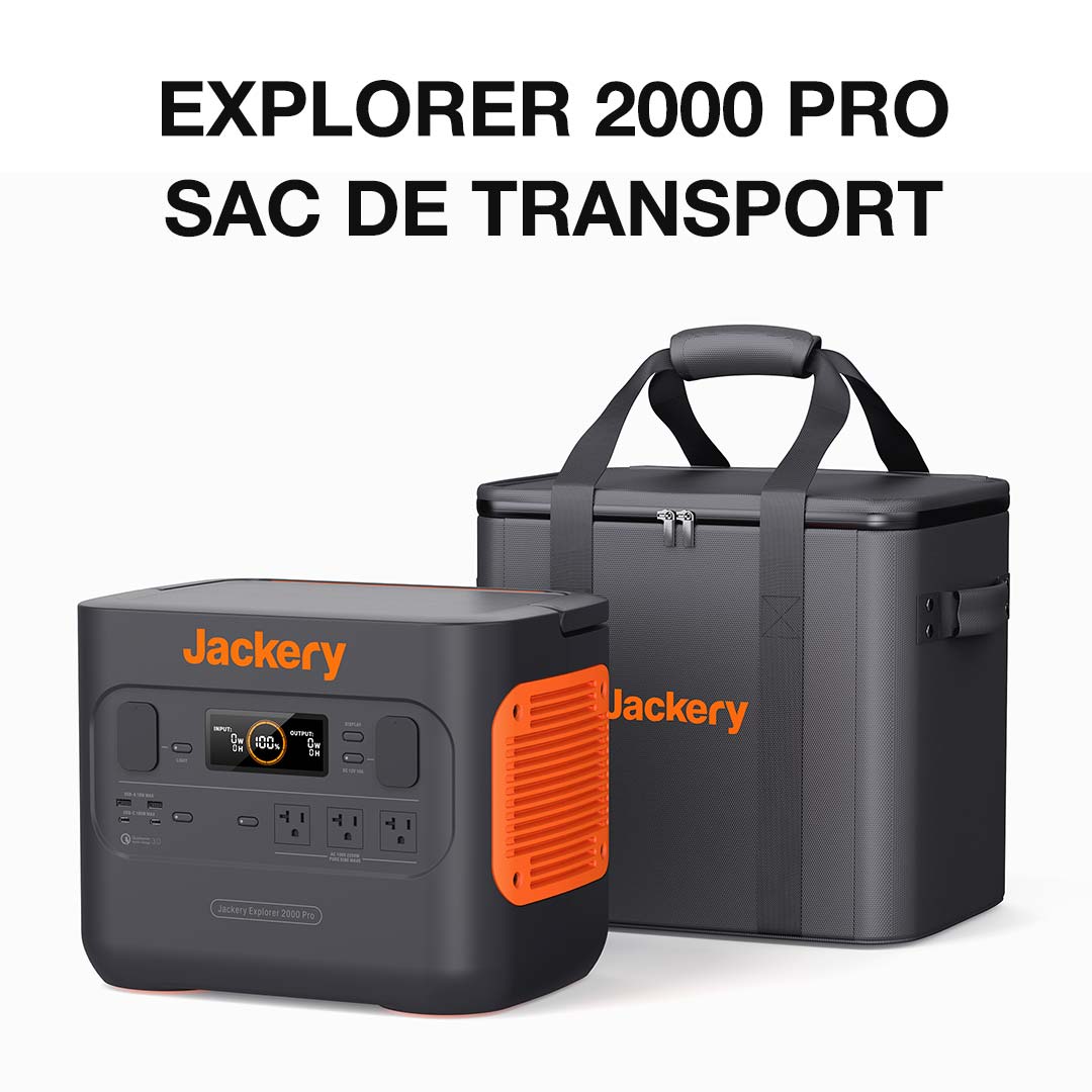 Jackery Sac de transport pour Explorer 2000v2/2000 Pro/1000 Plus (L)